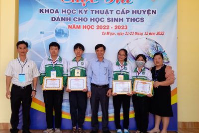 TRƯỜNG THCS NGUYỄN TẤT THÀNH ĐẠT GIẢI CAO TRONG CUỘC THI KHOA HỌC KỸ THUẬT DÀNH CHO HỌC SINH THCS CẤP HUYỆN VÀ CẤP TỈNH NĂM HỌC 2022-2023