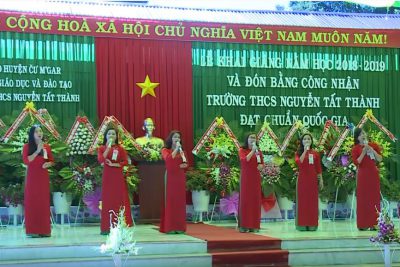 Video: Lễ khai giảng và đón trường chuẩn quốc gia trường THCS Nguyễn Tất Thành Cư M’gar Đăk Lăk 2018 – 2019